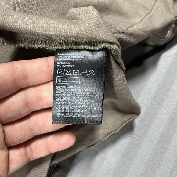 H&M Divided Jacket Mens Large Camo Hooded Military Field Utility Zip 4 Pocket - Picture 3 of 15